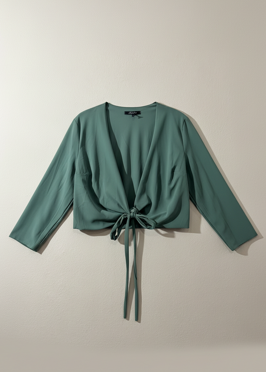 Blusa verde salvia