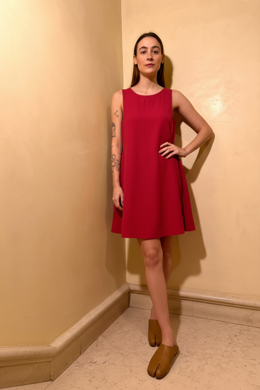 Mini abito rosso