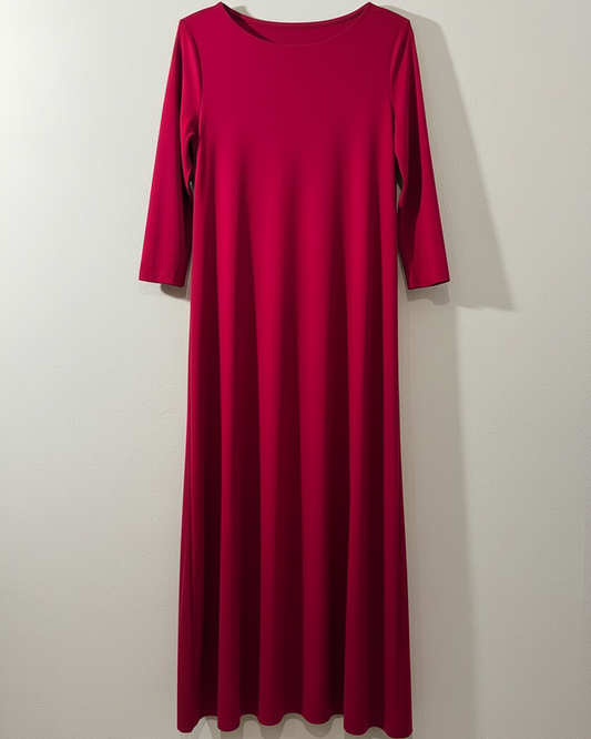 Vestito rosso senza etichetta al collo